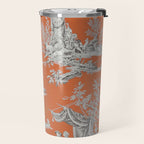 Orange Toile de Jouy Travel Mug Gallery Image 2