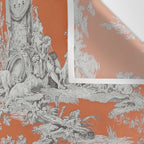Orange Toile de Jouy Wall Tapestry Gallery Image 3