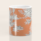 Orange Toile de Jouy Coffee Mug Gallery Image 4