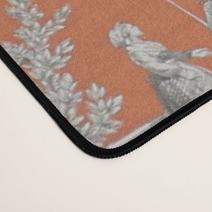 Orange Toile de Jouy Desk Mat Gallery Image 4