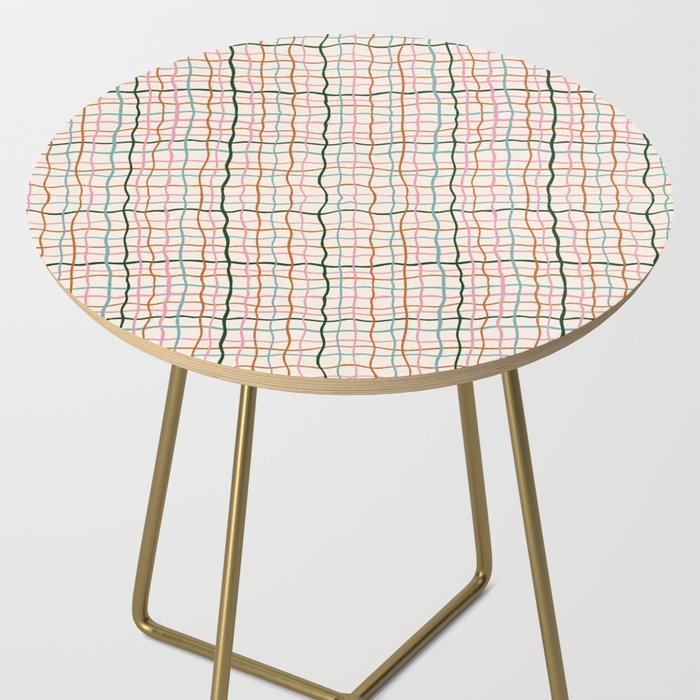 Retro Gingham - Pastel Colors  Side Table Gallery Image 2
