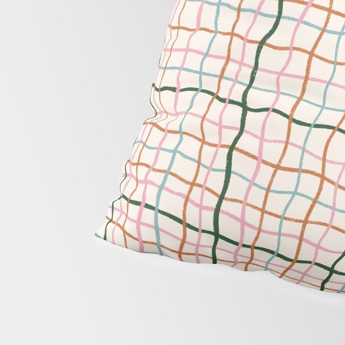Retro Gingham - Pastel Colors  Pillow Sham Gallery Image 4