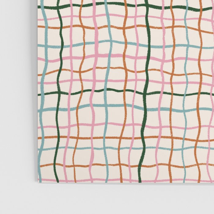 Retro Gingham - Pastel Colors  Poster Gallery Image 3