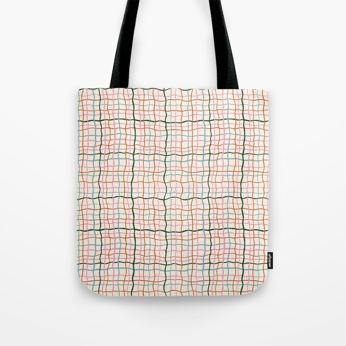 Retro Gingham - Pastel Colors  Tote Bag Gallery Image 1