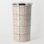 Retro Gingham - Pastel Colors  Travel Mug Gallery Image 1