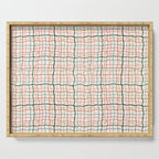 Retro Gingham - Pastel Colors  Serving Tray Gallery Image 1