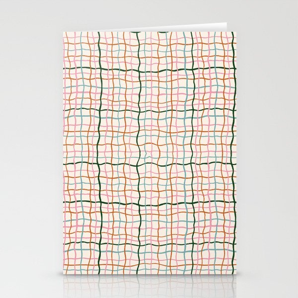 Retro Gingham - Pastel Colors  Stationery Card Gallery Image 2