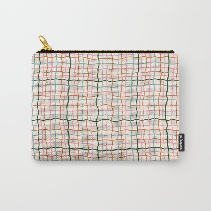 Retro Gingham - Pastel Colors  Carry All Pouch Gallery Image 1
