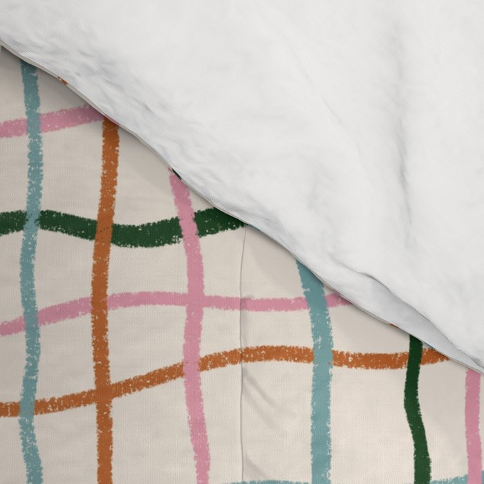 Retro Gingham - Pastel Colors  Comforter Gallery Image 4