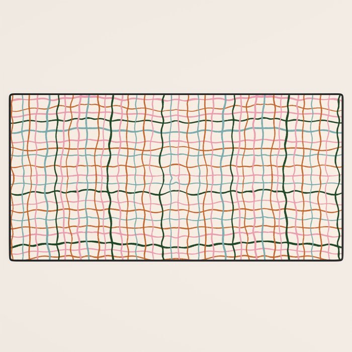 Retro Gingham - Pastel Colors  Desk Mat Gallery Image 3