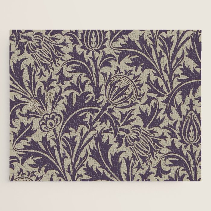 William Morris Thistle Grape Vellum Jigsaw Puzzle Gallery Image 1