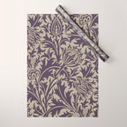 William Morris Thistle Grape Vellum Wrapping Paper Gallery Image 1