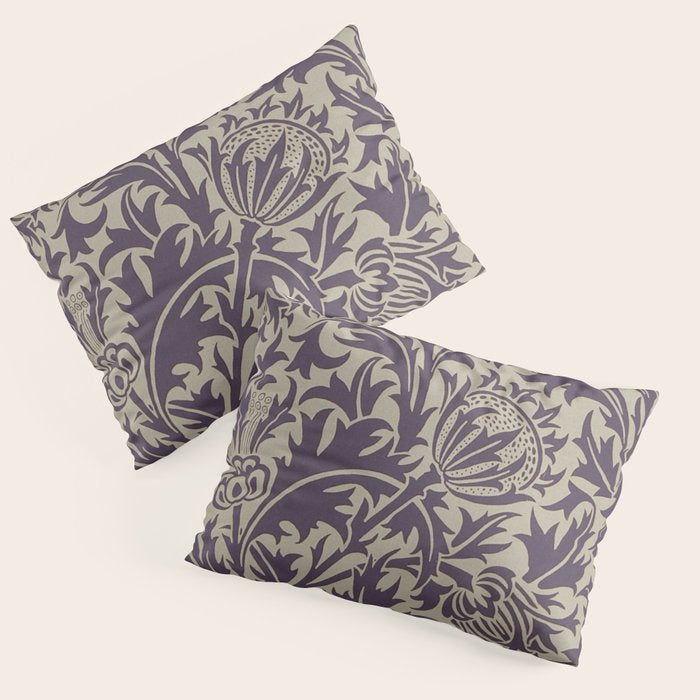 William Morris Thistle Grape Vellum Pillow Sham Gallery Image 3
