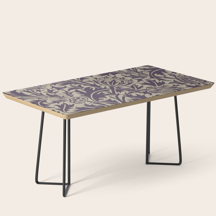 William Morris Thistle Grape Vellum Coffee Table Gallery Image 1