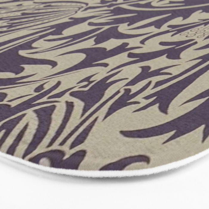 William Morris Thistle Grape Vellum Bath Mat Gallery Image 3