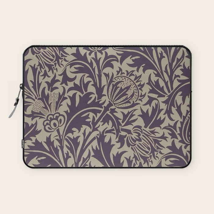 William Morris Thistle Grape Vellum Laptop Sleeve Gallery Image 1