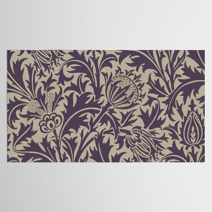 William Morris Thistle Grape Vellum Tablecloth Gallery Image 2