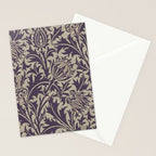 William Morris Thistle Grape Vellum Stationery Card Gallery Image 2