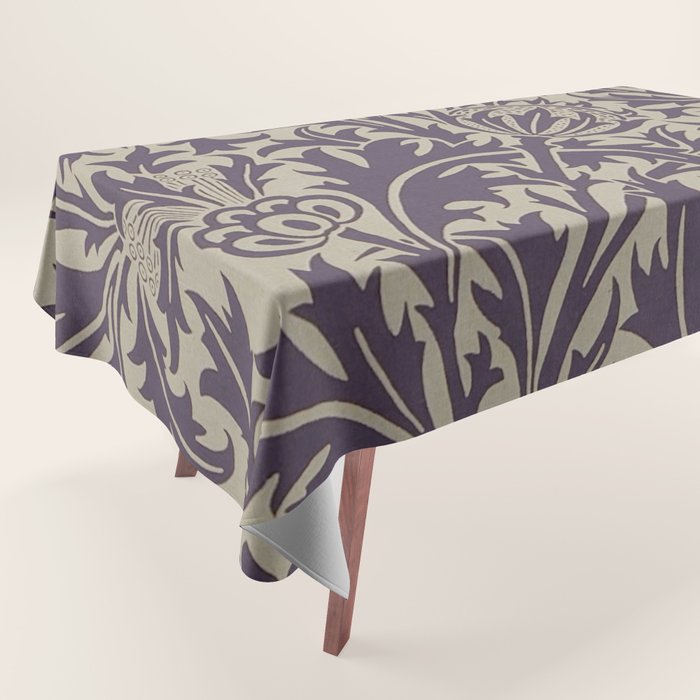 William Morris Thistle Grape Vellum Tablecloth Gallery Image 1