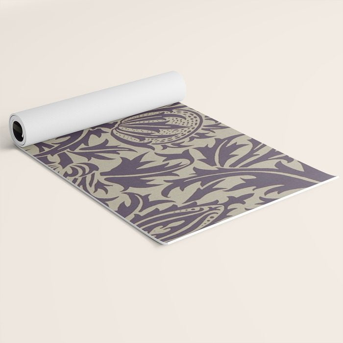 William Morris Thistle Grape Vellum Yoga Mat Gallery Image 2