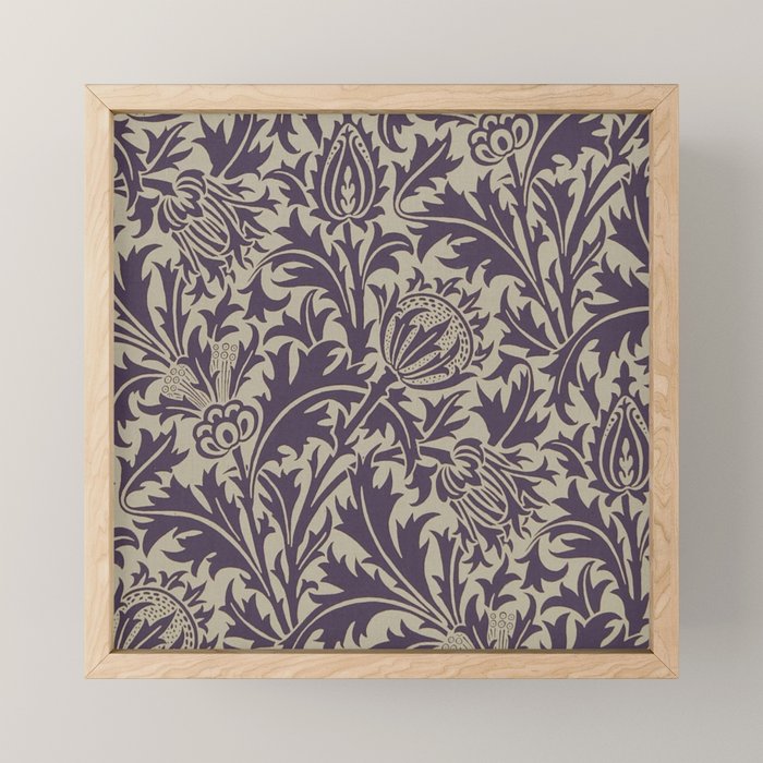William Morris Thistle Grape Vellum Mini Art Print Gallery Image 1