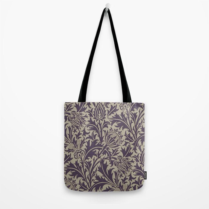 William Morris Thistle Grape Vellum Tote Bag Gallery Image 2