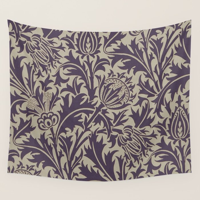William Morris Thistle Grape Vellum Wall Tapestry Gallery Image 4
