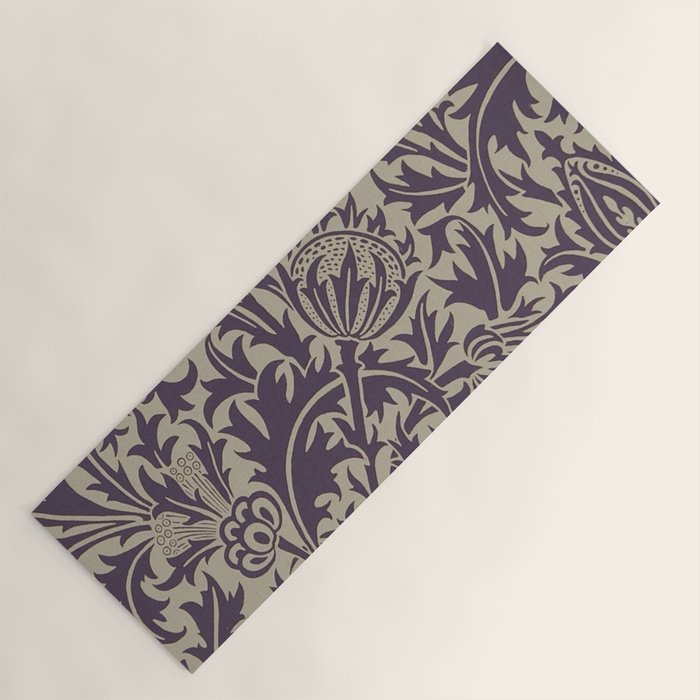 William Morris Thistle Grape Vellum Yoga Mat Gallery Image 1