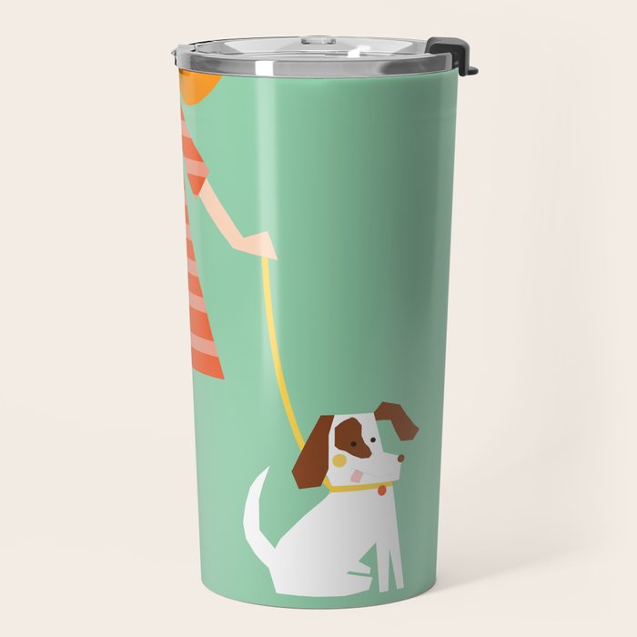 Girl and her doggy Travel Mug Gallery Image 2