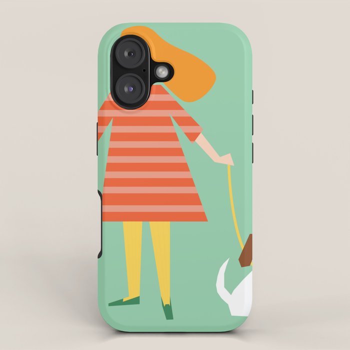 Girl and her doggy iPhone Case Gallery Image 1