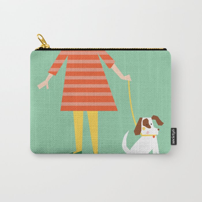 Girl and her doggy Carry All Pouch Gallery Image 1