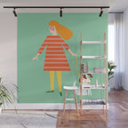 Girl and her doggy Wall Mural Gallery Image 1