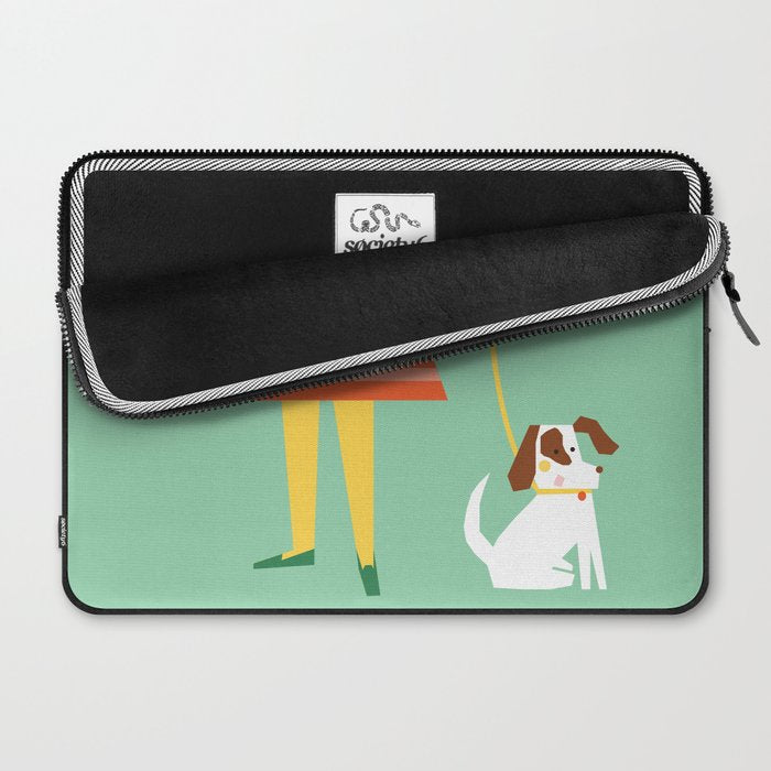 Girl and her doggy Laptop Sleeve Gallery Image 2