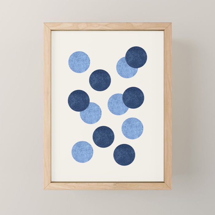 Blue Dots - Abstract Pattern Mini Art Print Gallery Image 1