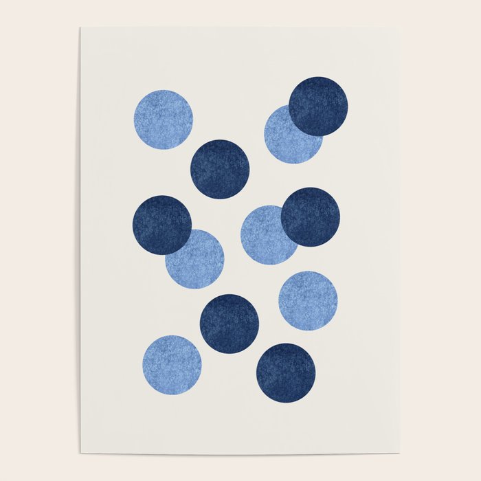 Blue Dots - Abstract Pattern Poster Gallery Image 4