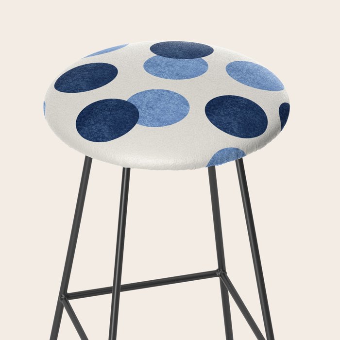 Blue Dots - Abstract Pattern Stool Gallery Image 2