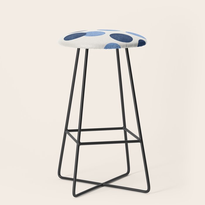 Blue Dots - Abstract Pattern Stool Gallery Image 1