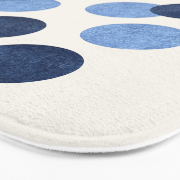 Blue Dots - Abstract Pattern Bath Mat Gallery Image 3