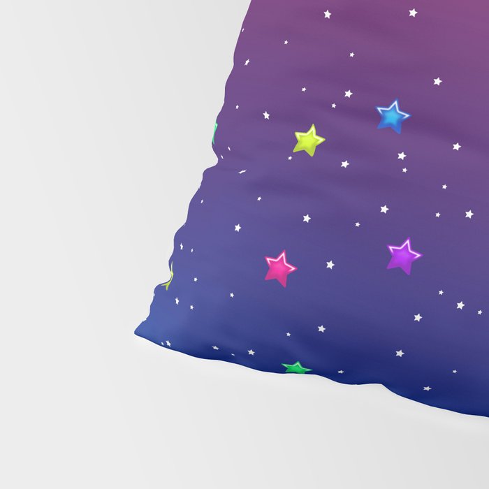 1997 Neon Rainbow Baphomet Pillow Sham Gallery Image 4