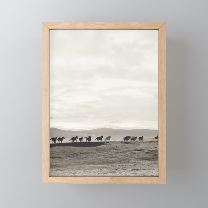 Horses on the Dunes Mini Art Print Gallery Image 1
