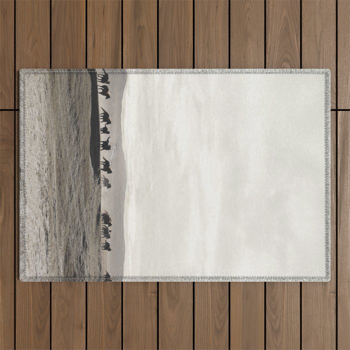 Horses on the Dunes Outdoor Rug Gallery Image 1