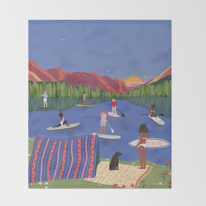 Lake Throw Blanket Gallery Image 2