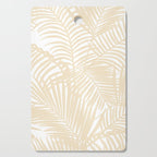 Modern tropical elegant ivory palm tree pattern Cutting Board Gallery Image 1
