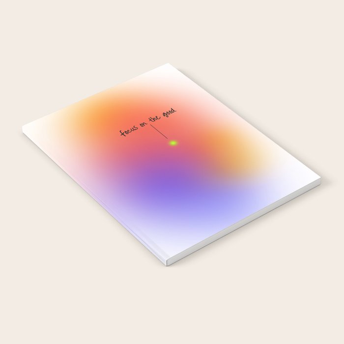 Focus On The Good: Aura-Gradient-Quote-Decor Notebook Gallery Image 1