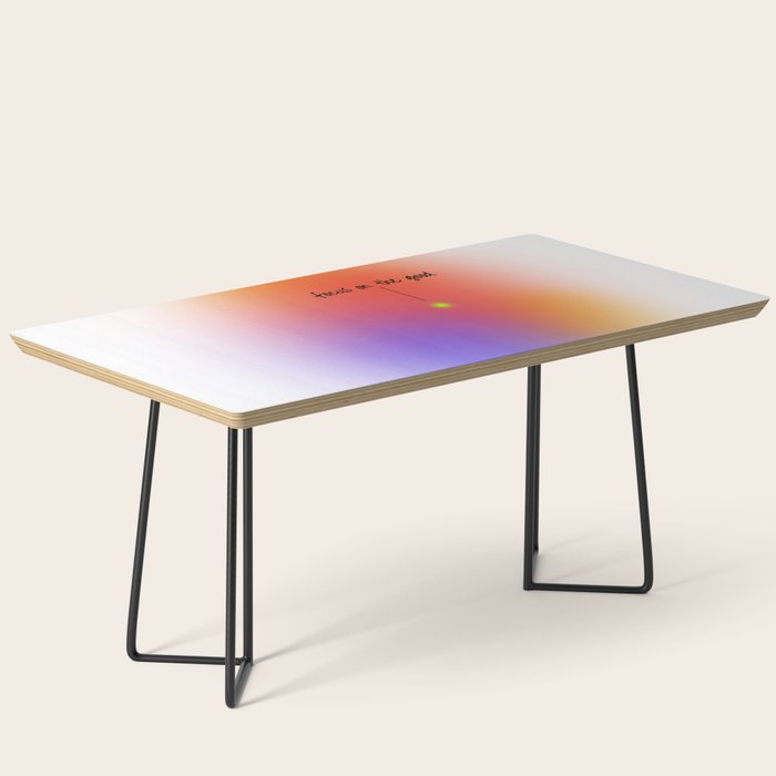 Focus On The Good: Aura-Gradient-Quote-Decor Coffee Table Gallery Image 1