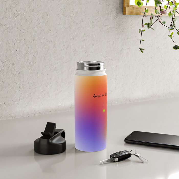 Focus On The Good: Aura-Gradient-Quote-Decor Water Bottle Gallery Image 4