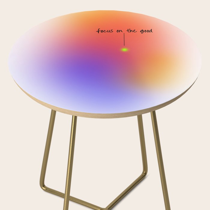Focus On The Good: Aura-Gradient-Quote-Decor Side Table Gallery Image 2