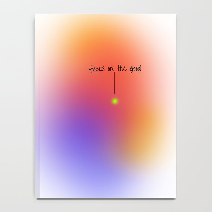 Focus On The Good: Aura-Gradient-Quote-Decor Notebook Gallery Image 4