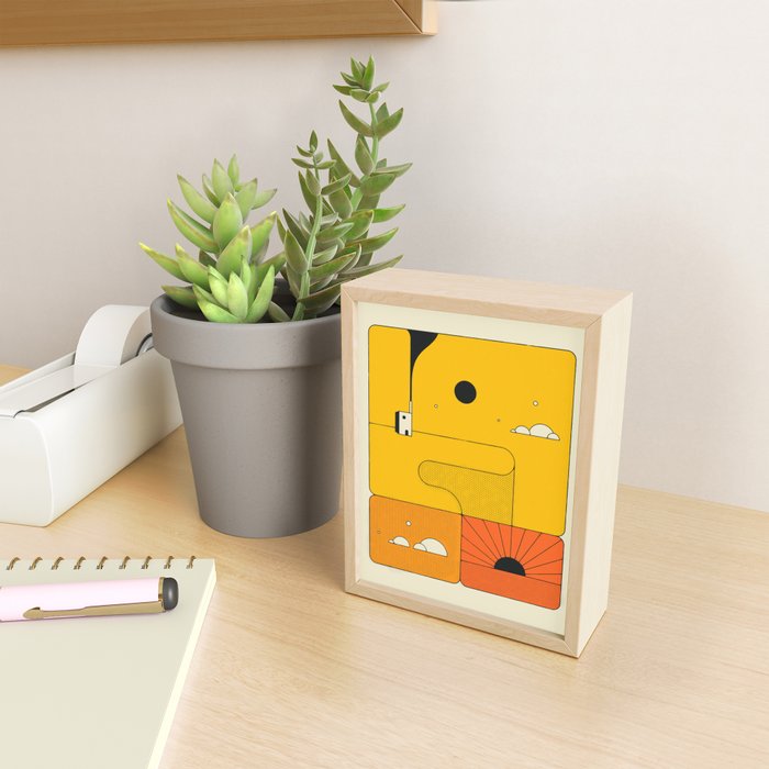 ORANGE SUNSET Mini Art Print Gallery Image 2