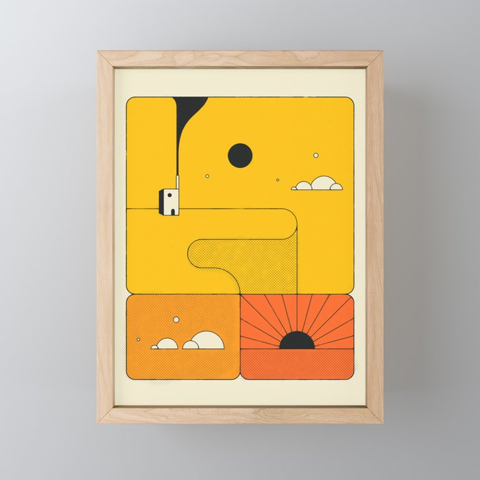 ORANGE SUNSET Mini Art Print Gallery Image 1